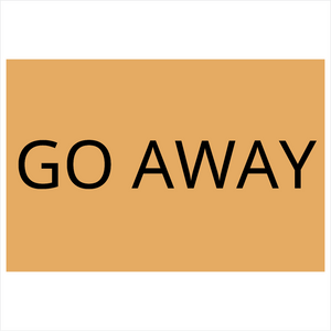 GO AWAY doormat