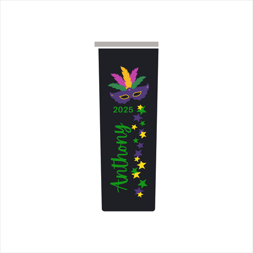 Anthony  2025 - mardi gras - Brickmeier - matte black green ink