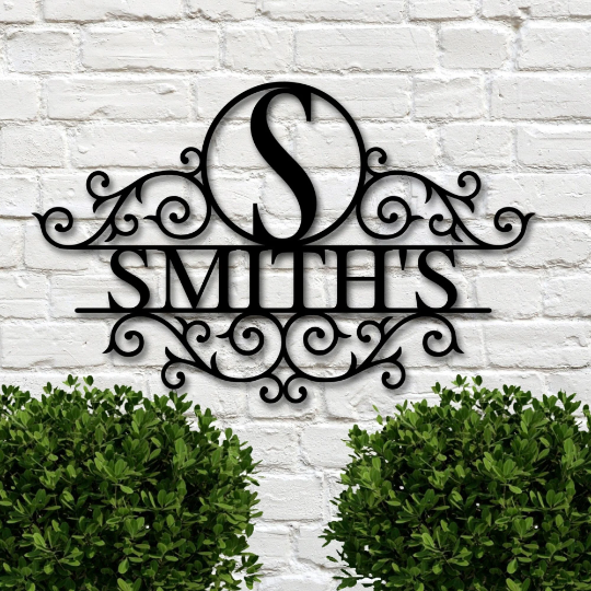 Split Letter Monogram Sign